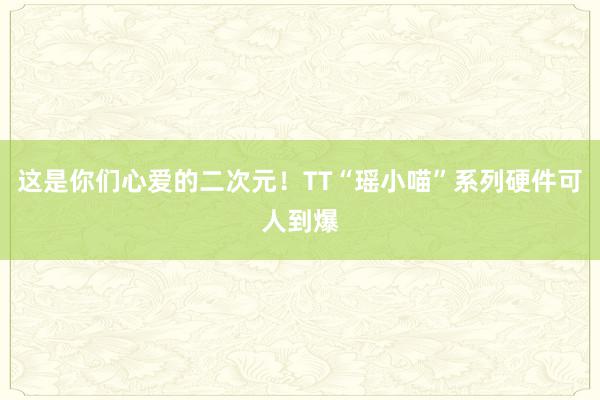 这是你们心爱的二次元！TT“瑶小喵”系列硬件可人到爆