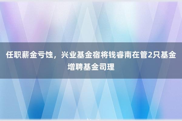 任职薪金亏蚀，兴业基金宿将钱睿南在管2只基金增聘基金司理